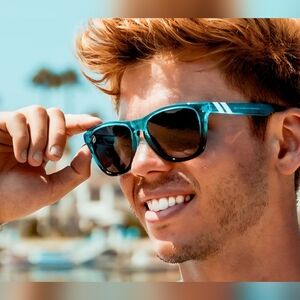 Blenders Surfliner Polarized Sunglasses Blue Black Surf Unisex Vacation Beach